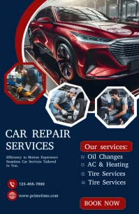 Car repair services flyer Tabloid template
