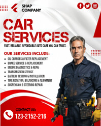 car repair services poster Instagram Portrait template