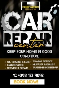 Car Repair Shop Serviices Poster template