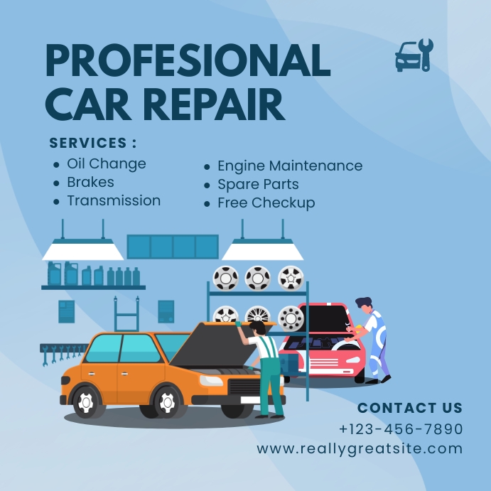 car repair template PosterMyWall car repair template PosterMyWall