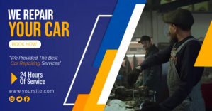 Car Repair Video Изображение, которым поделились на Facebook template