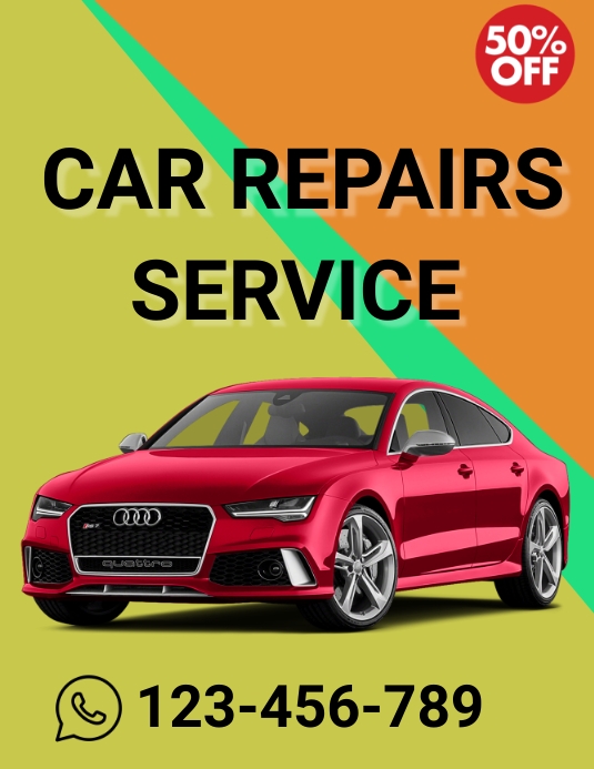 Car repairs Volantino (US Letter) template