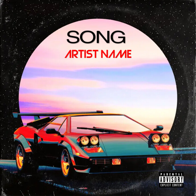 car retro cover art Template PosterMyWall