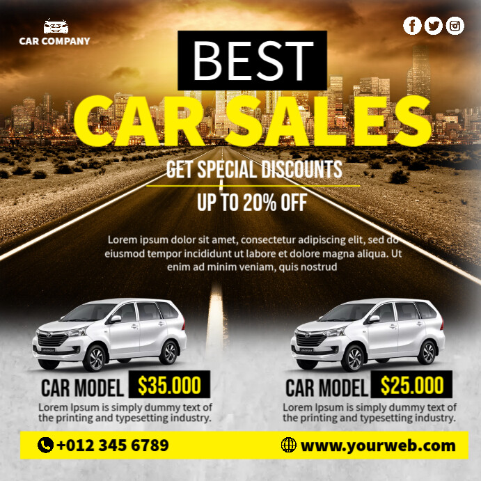 Car Sale Ads Template | PosterMyWall