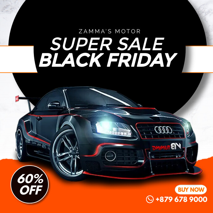 Car Stereo On Sale Black Friday CAR SALE BLACK FRIDAY POSTER Template | PosterMyWall