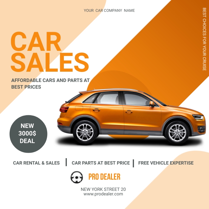Car Sale flyers Template PosterMyWall