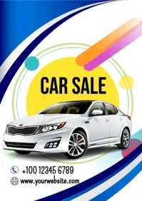 CAR SALE POSTER A1 template