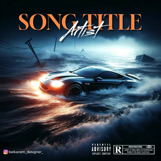 Plantilla de Car Sea Motion Album Cover | PosterMyWall