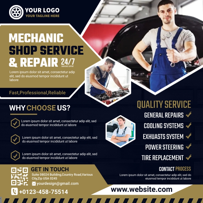 Vehicle Service. Add Copy of car service ads | PosterMyWall