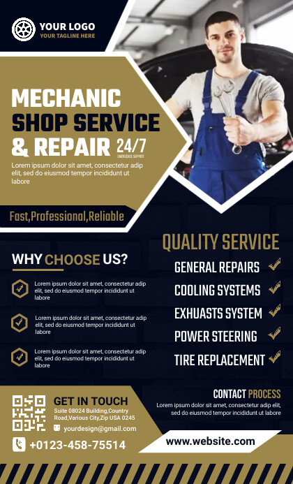 Vehicle Service. Add Copy of car service ads | PosterMyWall