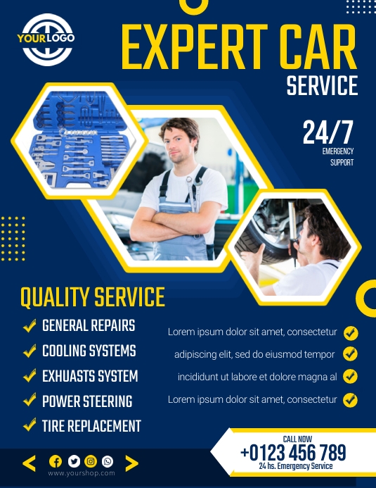 Vehicle Service. Add Copy of car service ads | PosterMyWall