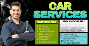Black Car Services Flyer Facebook Event Cover Template