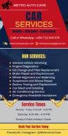 Purple Car Services Roll Up Banner 3' × 6' Template