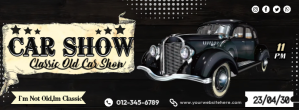 Car Show Best Design Facebook-coverfoto template