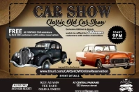 Car Show Classic Old Car Label template