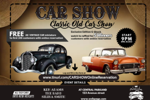 Car Show Classic Old Car Etichetta template