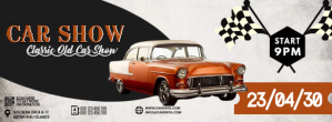 Car Show Classic Old Car Facebook Cover Photo template
