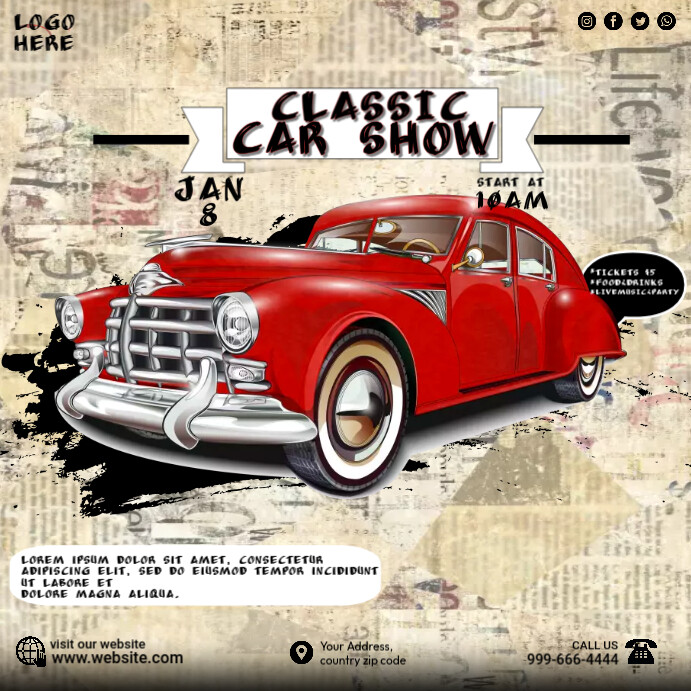 Car Show Design Template PosterMyWall