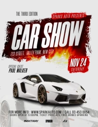Car show event flyer template ใบปลิว (US Letter)