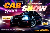 Car Show Flyer Banner 4' × 6' template