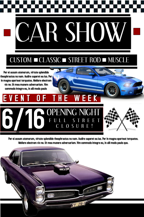 Car Show Template Car Show Template