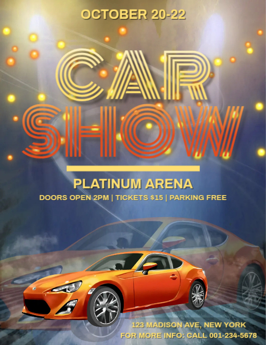 Car Show Flyer Template PosterMyWall