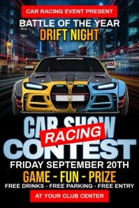 Car Show Racing Contest Poster template