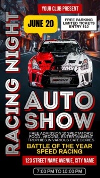 Car Show Racing Night Instagram Reel template