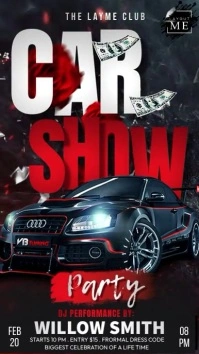 Car Show Red Night Instagram Story template