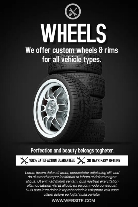 CAR TIRE FLYERS Poster template