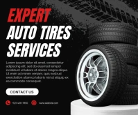 car tires services flyer Mittelgroßes Rechteck template