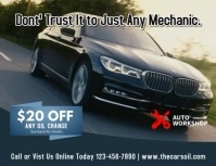 Car Video Advertisement Flyer (format US Letter) template
