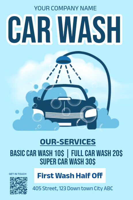 Car wash,event,services Plakat template