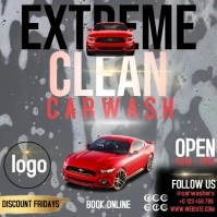 car wash ad TEMPLATE social media graphics Publicação no Instagram