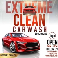 car wash ad TEMPLATE social media graphics Publicación de Instagram