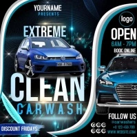 car wash ad TEMPLATE social media graphics Publicación de Instagram