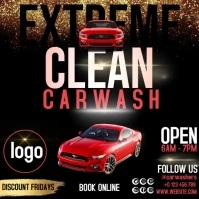 car wash ad TEMPLATE social media graphics Publicación de Instagram