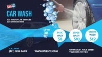 Car Wash Ads Facebook Cover Video (16:9) template