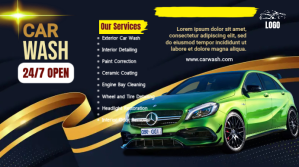 CAR WASH BANNER Digitalt display (16:9) template