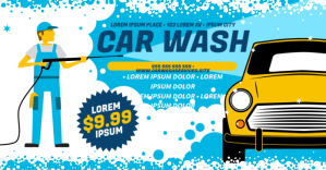 CAR WASH BANNER Изображение, которым поделились на Facebook template