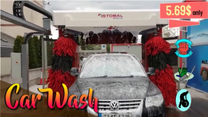 Grey Car Wash Service Display digitale Template