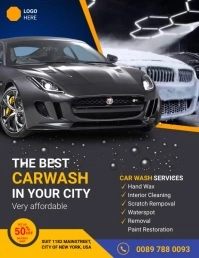 car wash Folder (US Letter) template