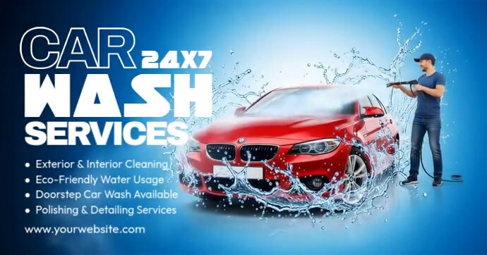 Car Wash Facebook Gedeelde Prent template