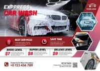 Car Wash Postcard template