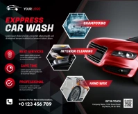 Car Wash Средний прямоугольник template