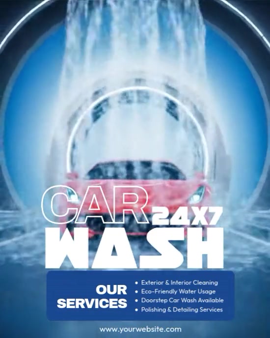 Car Wash Instagram Portrait template