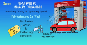 Bleu Car Wash Facebook-annonce Template