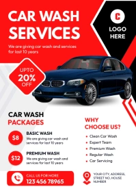 Car Wash Flyer, Car Repair A3 template