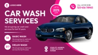 Car Wash Flyer, Car Repair Digital Display Publicação do Twitter template
