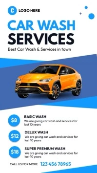 Car Wash Flyer, Car Repair Digital Display template